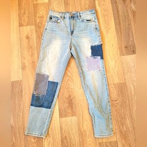 Women's Kancan Denim Patchwork‎ Jeans Farmhouse Cottagecore